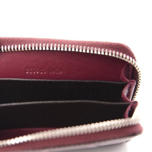 Gucci Crocodile Zip Around Card Case in Cherry Red - Picture 8 of 9